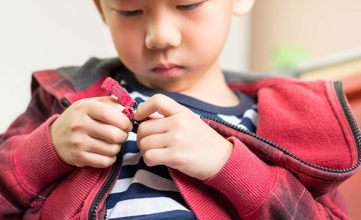 Zipping a Jacket Ready Child