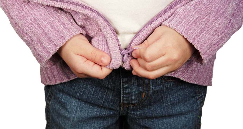 Zipping a Jacket Ready Child