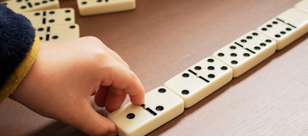 Finding Stem In A Basket Of Dominoes Ready Child