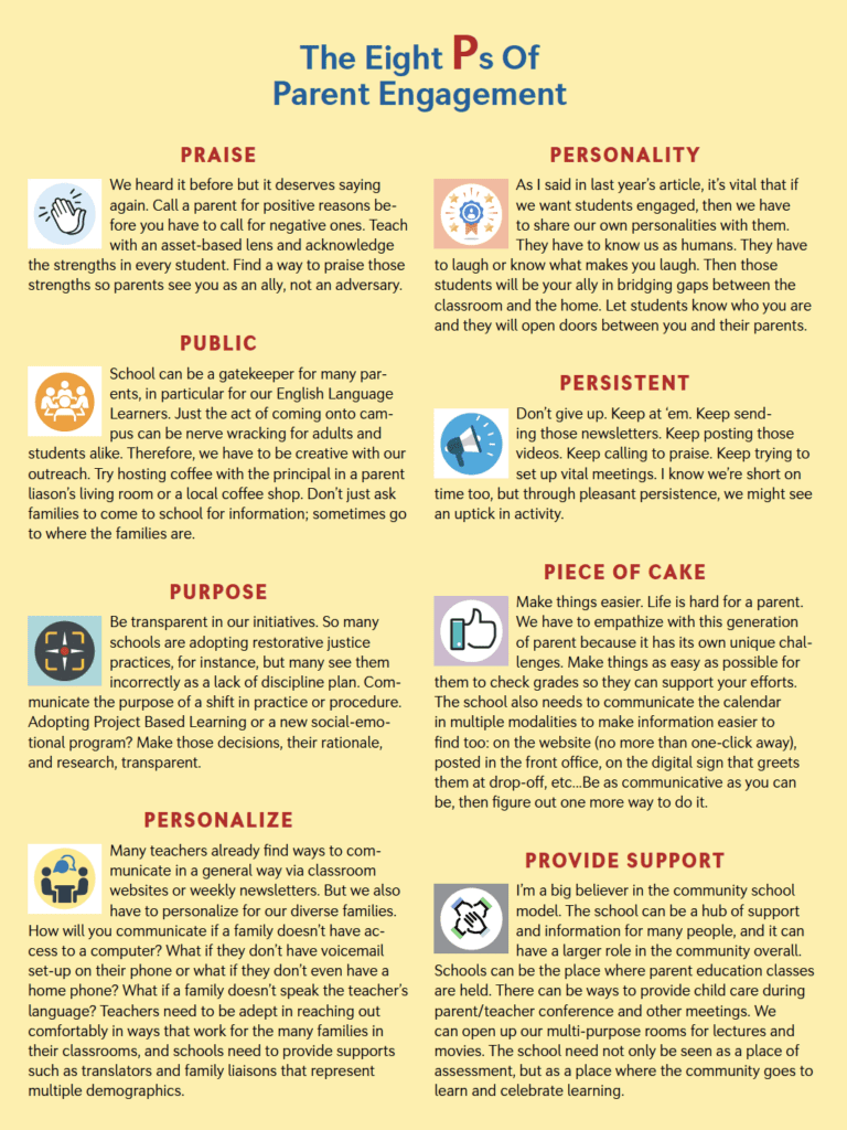 eight p's of parent engagement